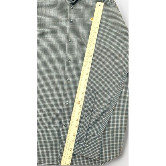 Peter Millar Men’s Med Blue Plaid Crown Sport Embroidered Performance Logo Shirt - Picture 9 of 11